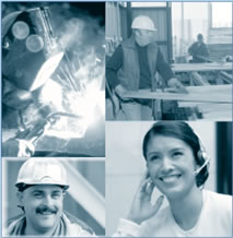 Collage of workforce images