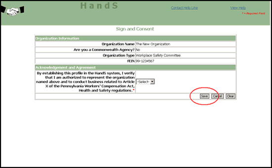 Screenshot of How to Register for an Online Account, Sign and Consent Screen